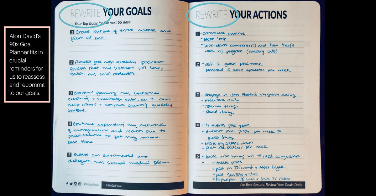 90x Goal Planner | dinacataldo.com 90x Goal Planner Review, goal planning, how to plan goals, why am I scared of my goal