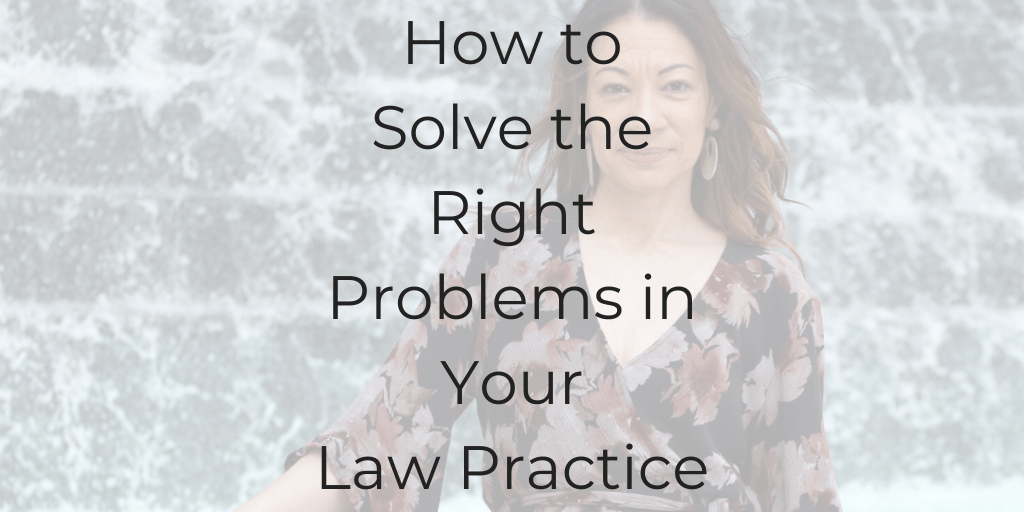 how to solve the right problems in your law practice, be a better lawyer, how to be a better lawyer, Dina Cataldo, lawyer coaching, legal business coaching