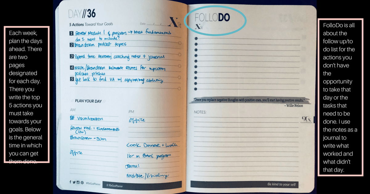 90x Goal Planner Review, goal planning, how to plan goals, why am I scared of my goal