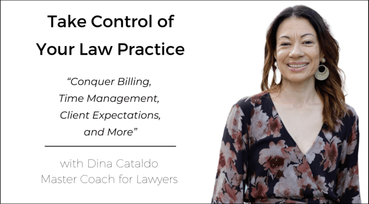 take control of your law practice, be a better lawyer, dina cataldo, lawyer training