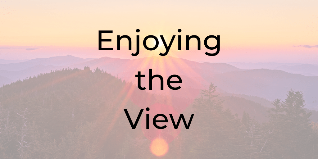 enjoying the view | dinacataldo.com enjoying the view, goal setting, how to set a goal, be a better lawyer, dina cataldo, lawyer coaching, coach for attorneys